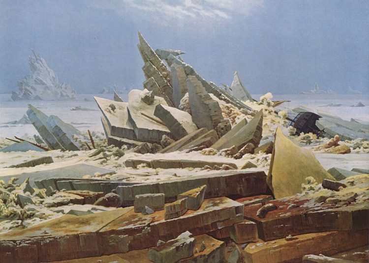 Caspar David Friedrich, La Mer de glace (Das Eismeer), 1824