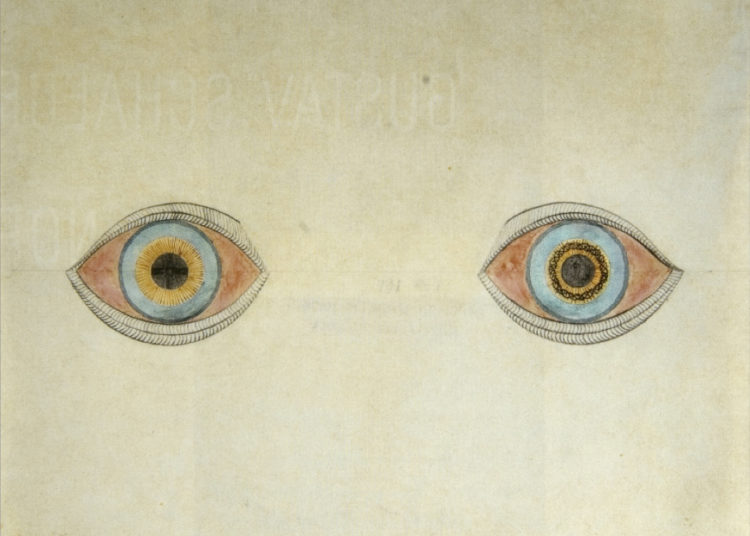 "Meine Augen zur Zeit der Erscheinungen" (Mes yeux au moment des apparitions), August Natterer (entre 1911 et 1913)