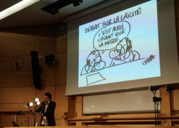 Conférence autour de la liberté d'expression organisée à Sciences Po le 1er décembre 2021 en hommage à Charb (© TU).