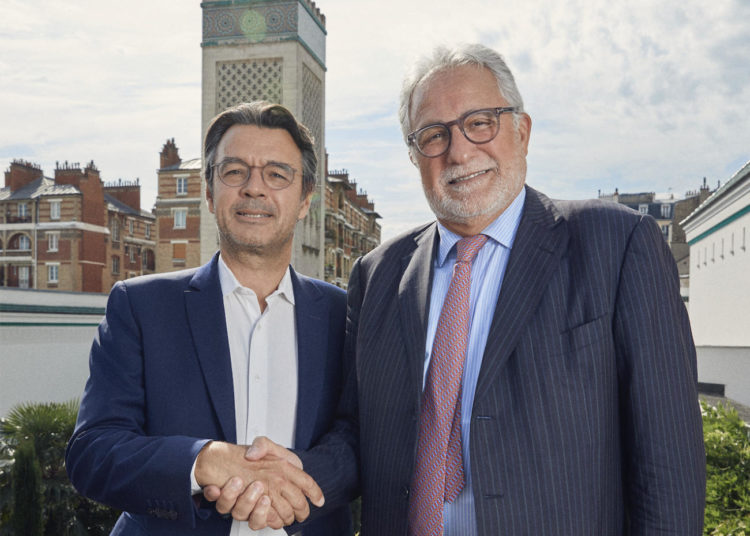 Le président de la Licra, Mario Stasi, et le recteur de la Grande Mosquée de Paris, Chems-Eddine Hafiz (Stéphane Vaquero pour Le DDV)