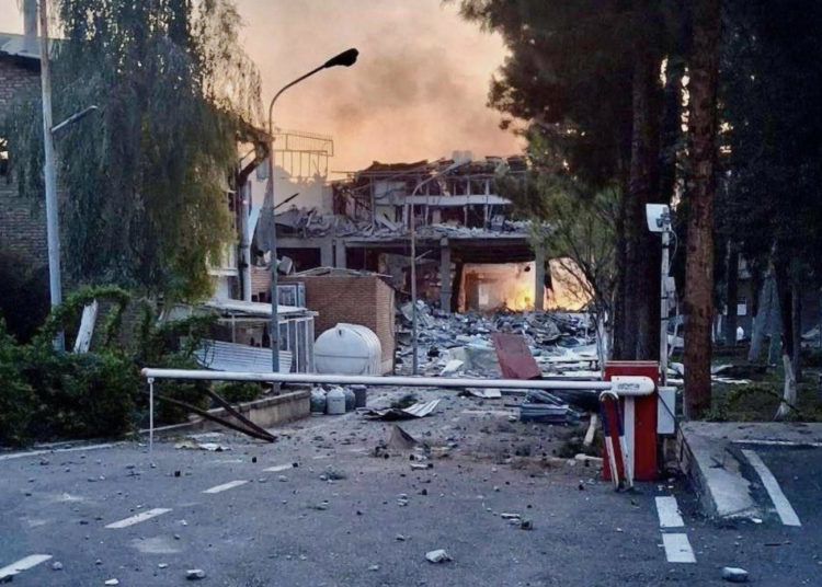 L'Institut Pasteur d'Iran après sa destruction (DR)